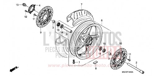 ROUE AVANT VFR1200FDD de 2013